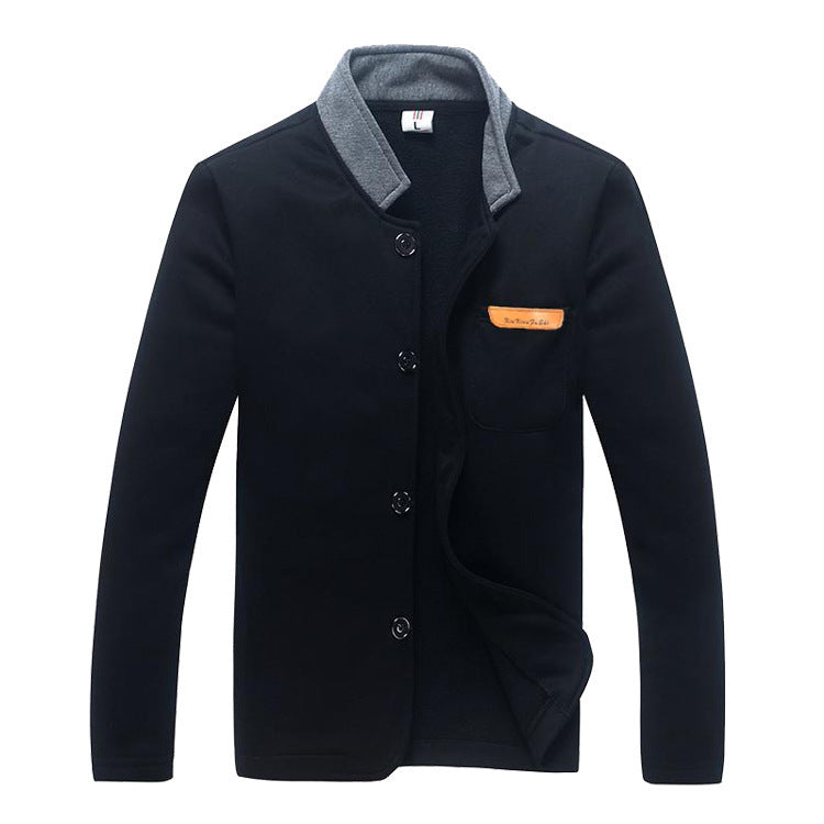 Fall new men's stand-up collar sweater