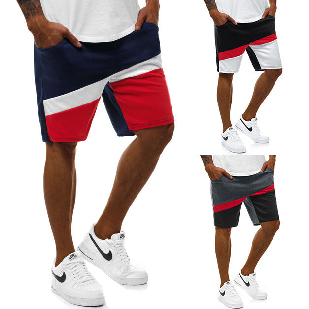 Colorblock Plus Size Casual Shorts Sweatpants