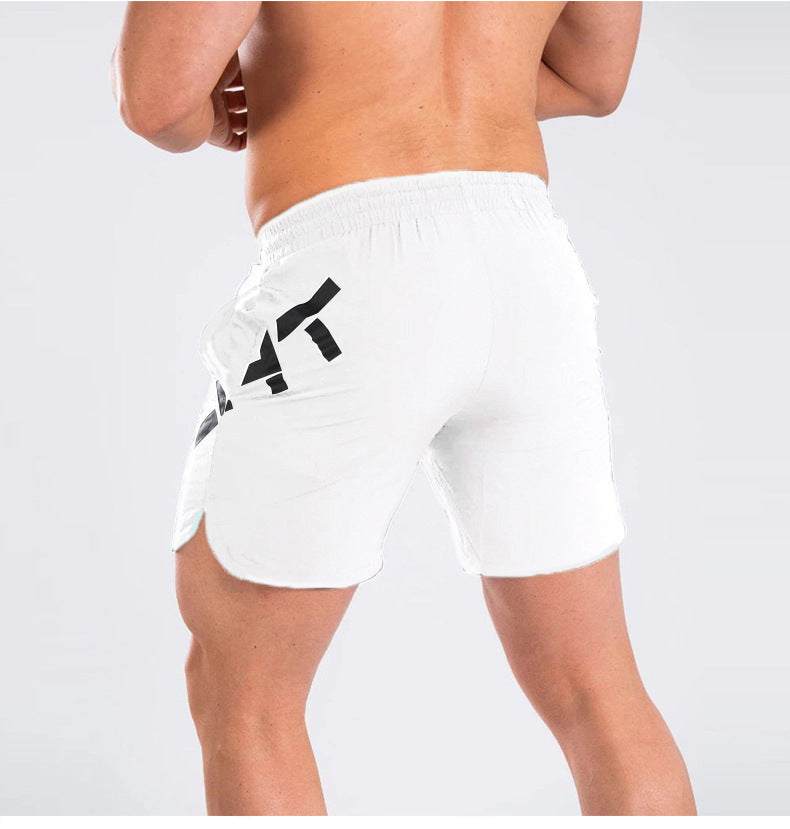 Elastic Thin Training Running Men's Casual Quick-drying Knee Length Summer Sports Shorts