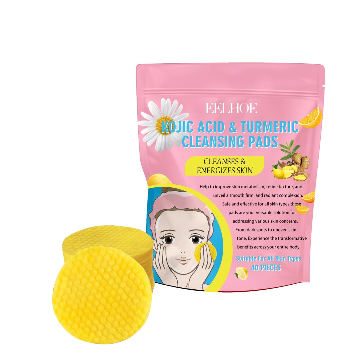 Kojic Acid Turmeric Cleansing Pads Beauty