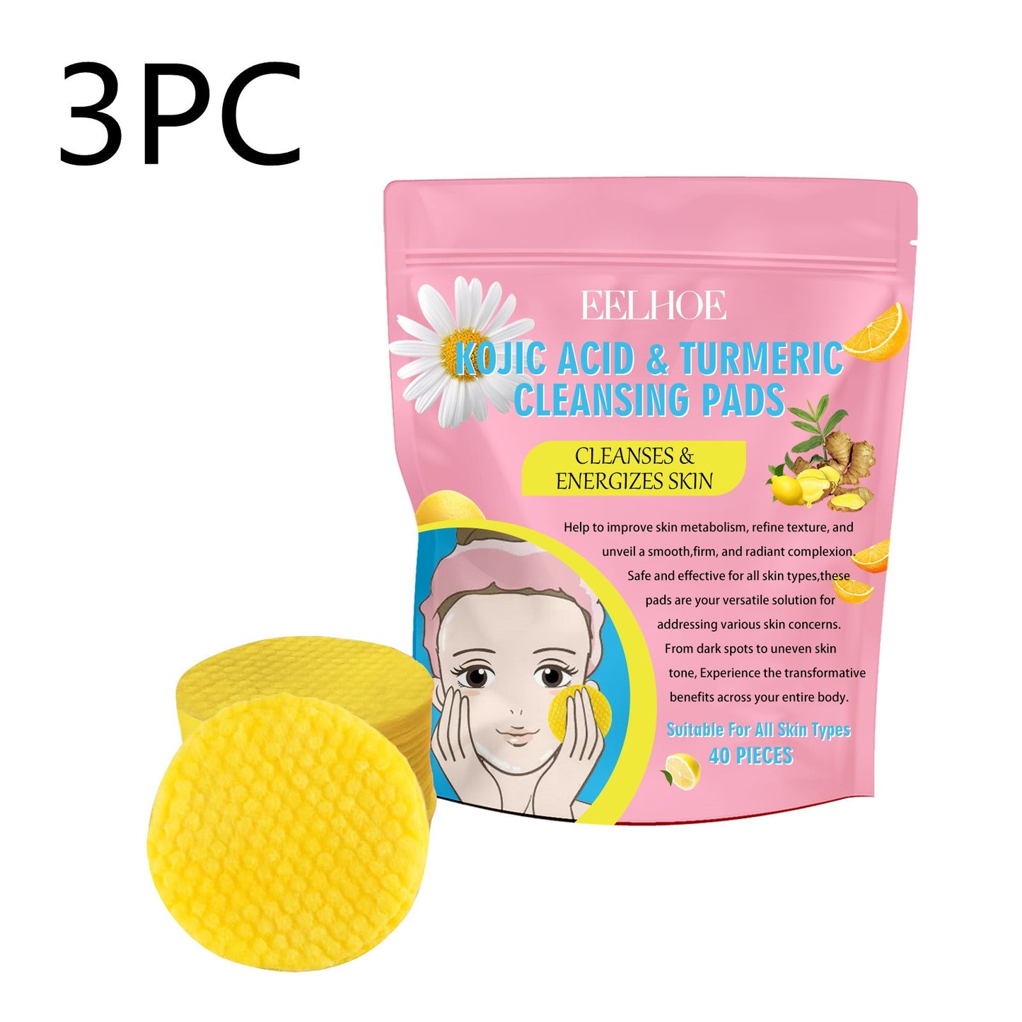 Kojic Acid Turmeric Cleansing Pads Beauty