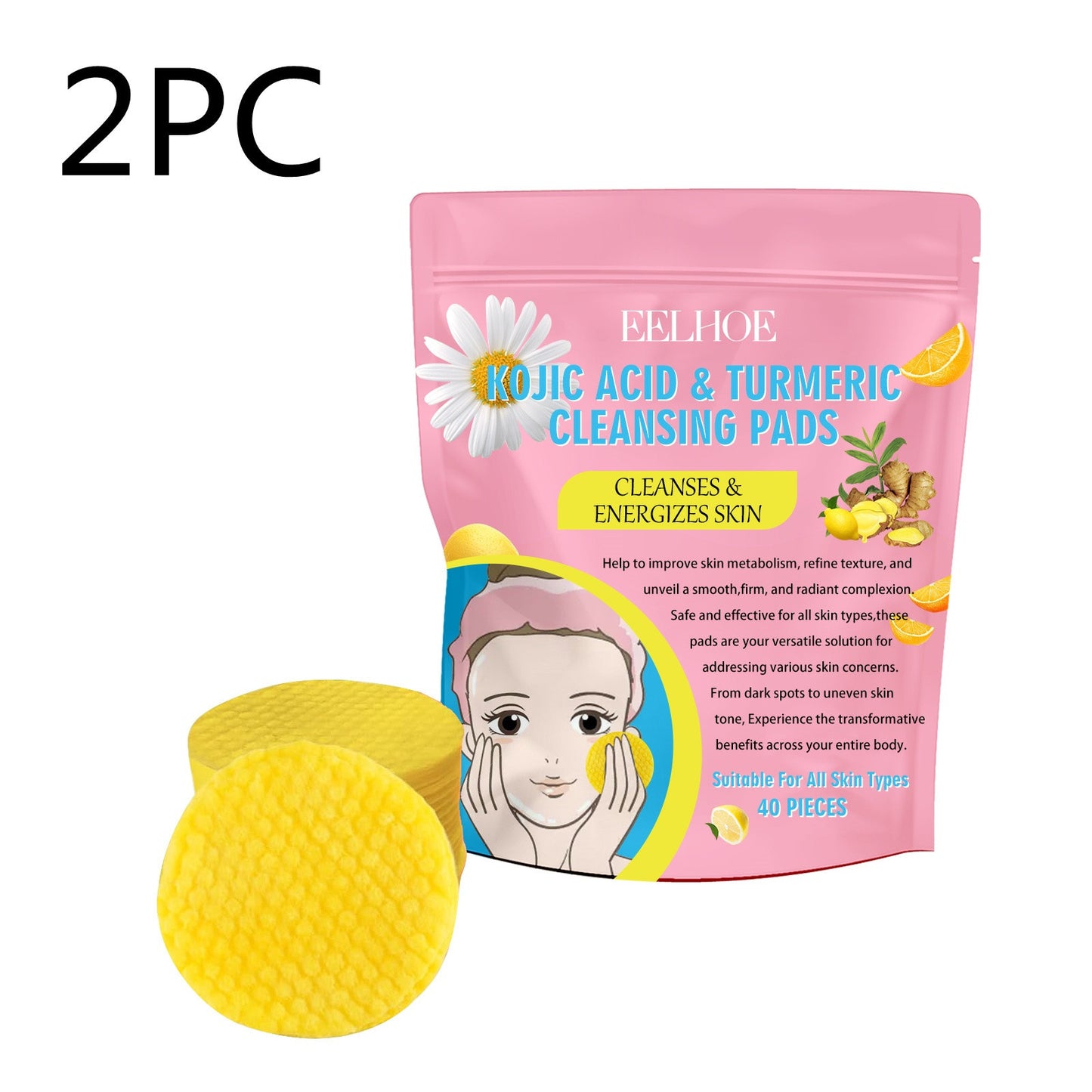 Kojic Acid Turmeric Cleansing Pads Beauty