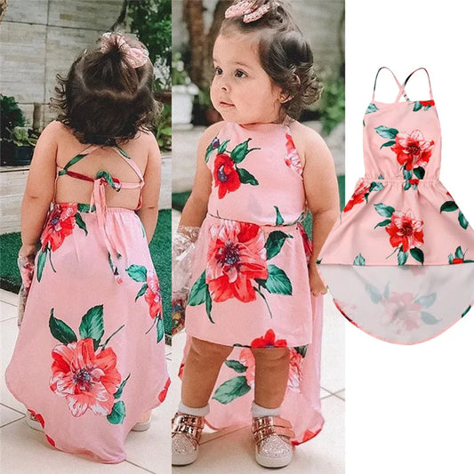 Sleeveless Backless Dress Party Casual Baby Girl Dress