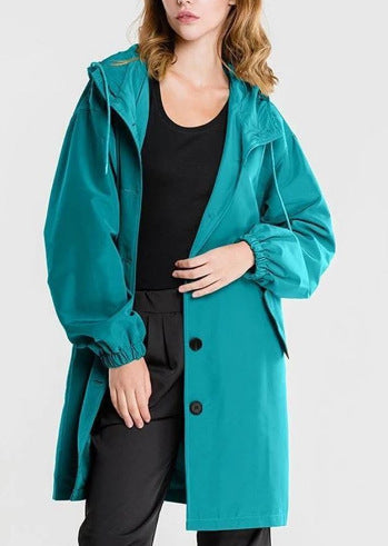 Plus Size Trench Coat Mid-length Loose Long Sleeve Jacket