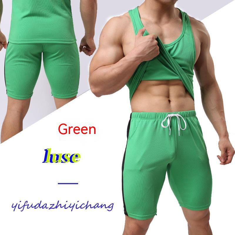 Men's Sports Color Matching Fashion Quick-drying Lace-up Pants