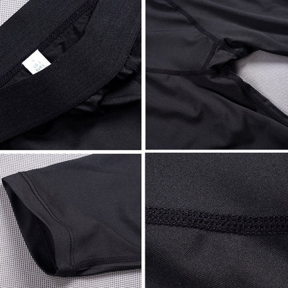 Men's Elastic Quick Drying All Black Tight Sports Pants