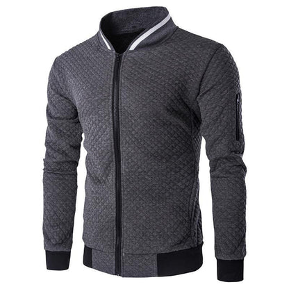 Men's Jacket Zipper Mock Neck Sweater