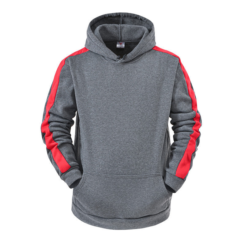 Men Casual Sweater Hooded Stitching Top