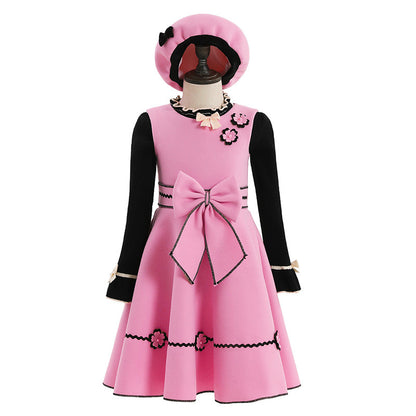 Children's vest and woolen skirt