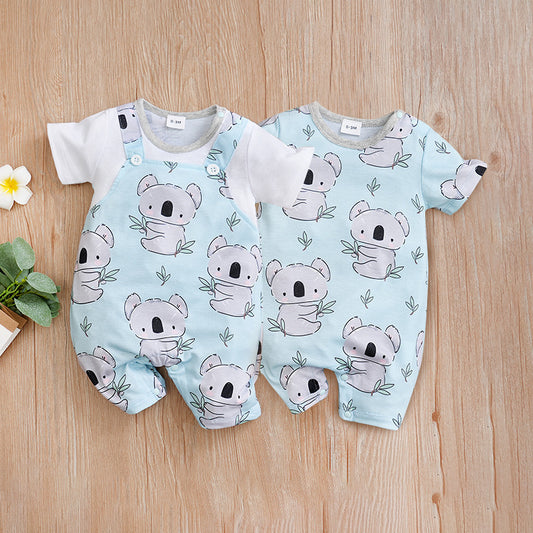 Summer New Baby Jumpsuit Full Printed Koala Baby