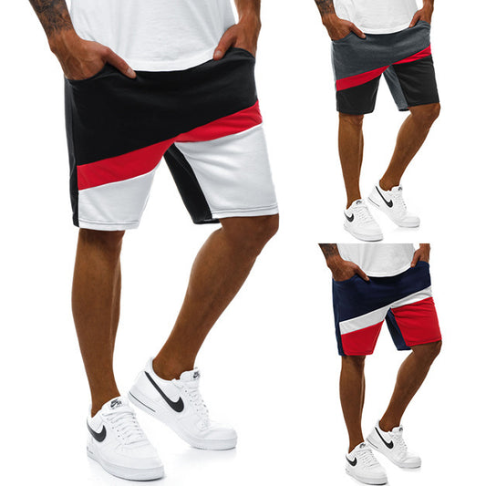 Colorblock Plus Size Casual Shorts Sweatpants