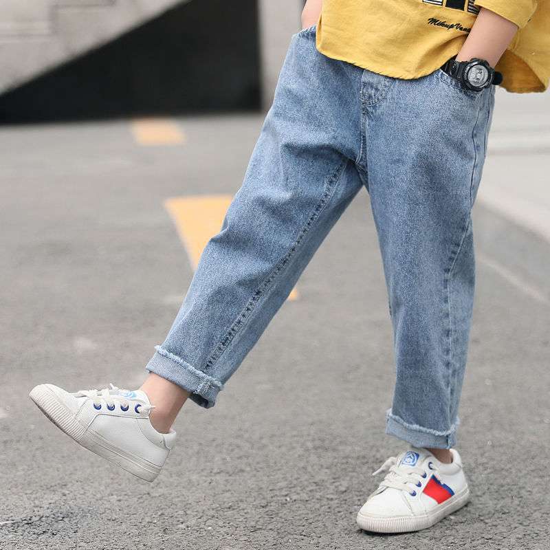 Children's Wear Boys Denim Pants Trend New Spring Fashion