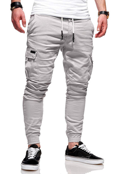 Tethered Elastic Sports Baggy Pants Long Casual Pants Jogging Pants