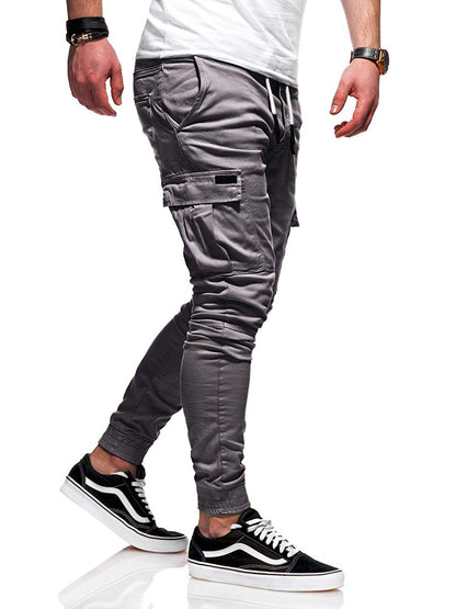 Tethered Elastic Sports Baggy Pants Long Casual Pants Jogging Pants