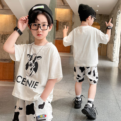 Summer Big Boy Handsome Tops, Children's Summer Clothes, Thin Style, Western Style