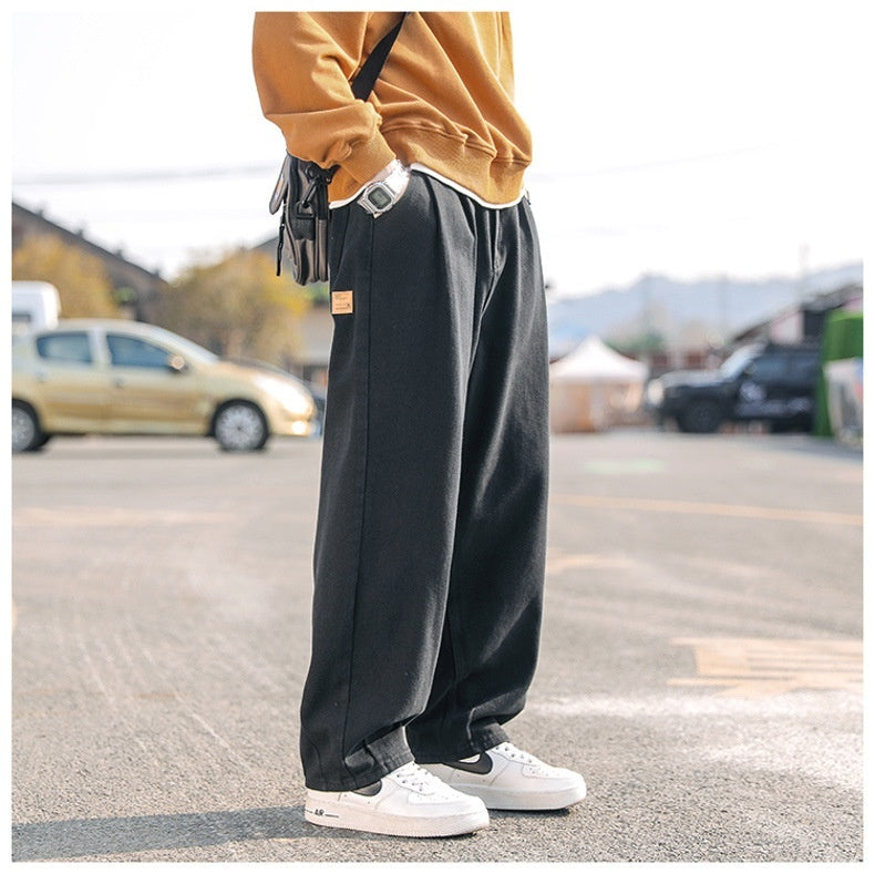 Cotton Pants Men's Casual Straight-leg Pants