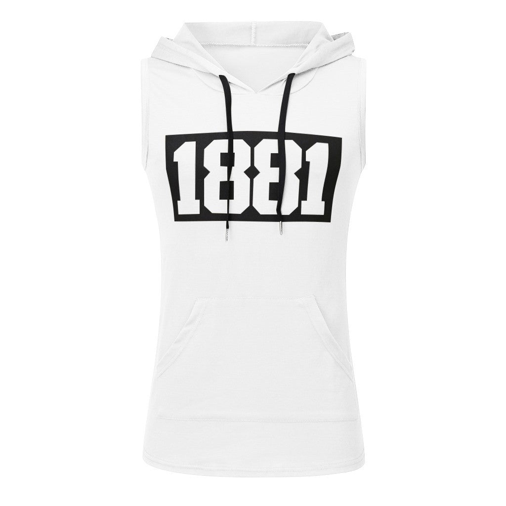 Men's Sleeveless Vest Letter Printed Hoodie Sports Tops