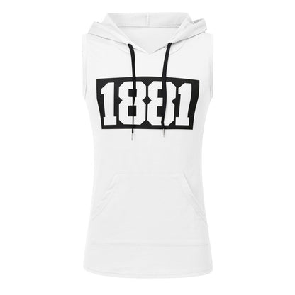 Men's Sleeveless Vest Letter Printed Hoodie Sports Tops