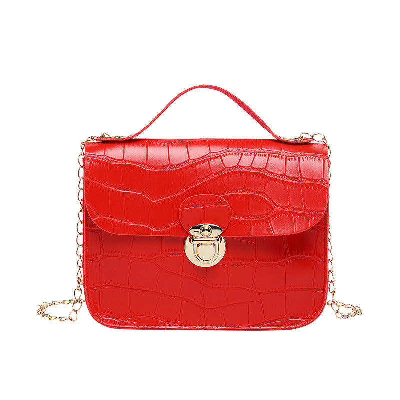 Factory direct women's bag 2024 new trend fashion women's shoulder bag crocodile pattern ladies messenger chain small bag