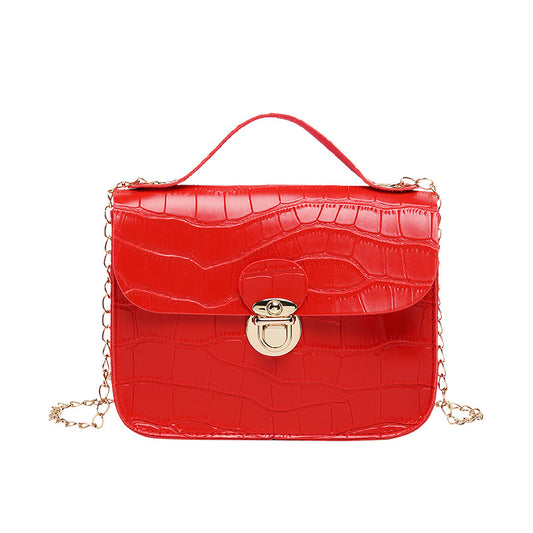 Factory direct women's bag 2024 new trend fashion women's shoulder bag crocodile pattern ladies messenger chain small bag