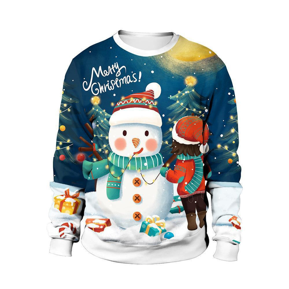 Christmas Printed Long Sleeve T-shirt Top