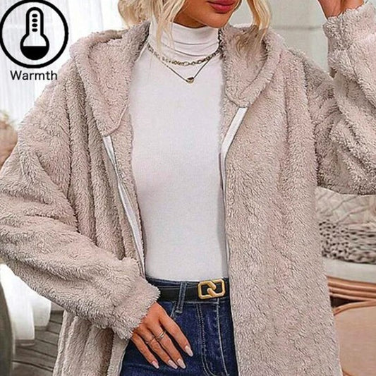 Hooded Long Sleeve Coat Top Women's Cardigan