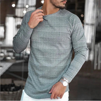 Men's Slim Pullover Striped Long Sleeve T-Shirt