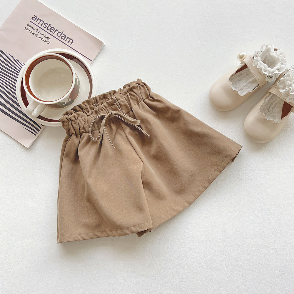 Korean Style Children's Casual Shorts Solid Color