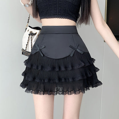 High Waist Lace Pettiskirt Sweet Hot Girl A- Line