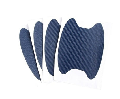 4pcs Set Of Door Stickers Carbon Fiber Scratch-resistant Car Handle Stickers