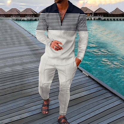 Autumn Long-sleeved Trousers Two-piece Sports And Leisure Men's Suit