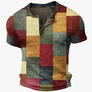 Men's T-shirt Casual Digital Printing Loose Short Sleeve