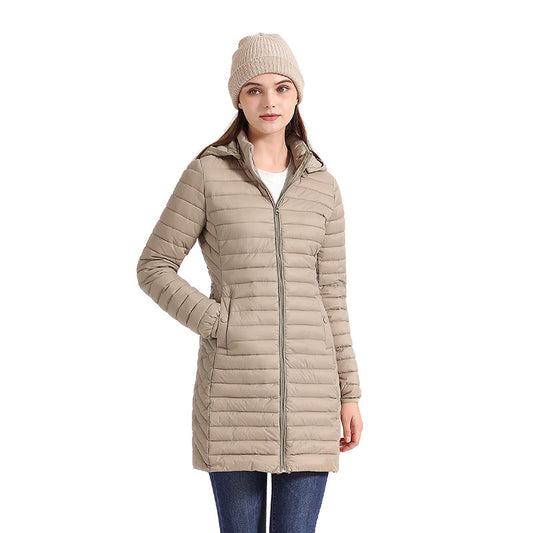 Women's Lightweight Mid-length Slim-fit Cotton-padded Jacket