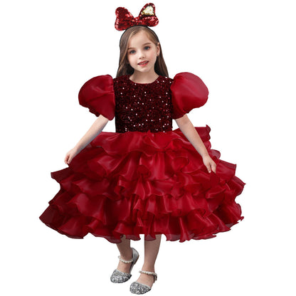 Kids Tutu Birthday Princess Party Dress