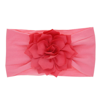 Nylon Lotus Leaf Flower Children's Hairband Elastic