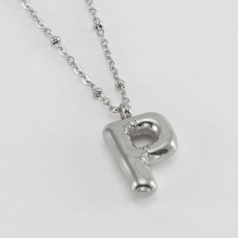 Women's Fashion Bubble Letter Pendant Letter Necklace