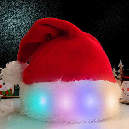 LED Light Christmas Hat for Children & Adults, Christmas Luminous Santa Hat