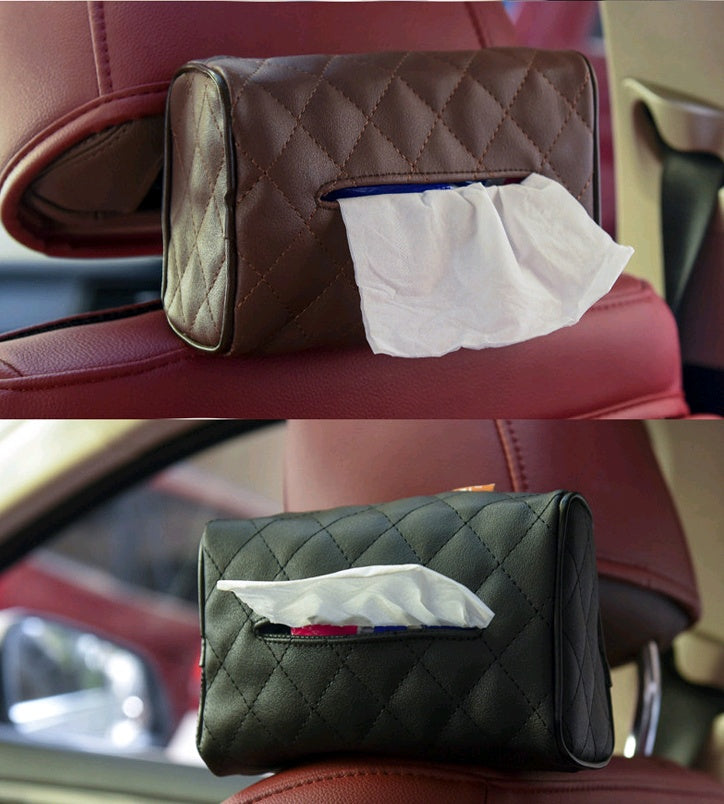 Sun visor chair back-mounted car interior tissue box creative car supplies paper towel set tray cute