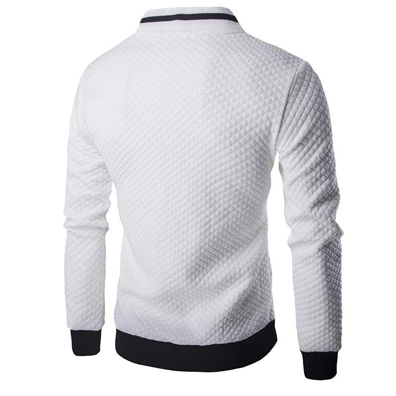 Men's Jacket Zipper Mock Neck Sweater