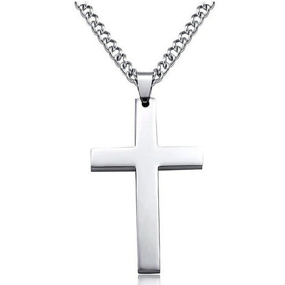 Classic Cross Necklace Men's Pendant Fashion Stainless Steel Jewelry