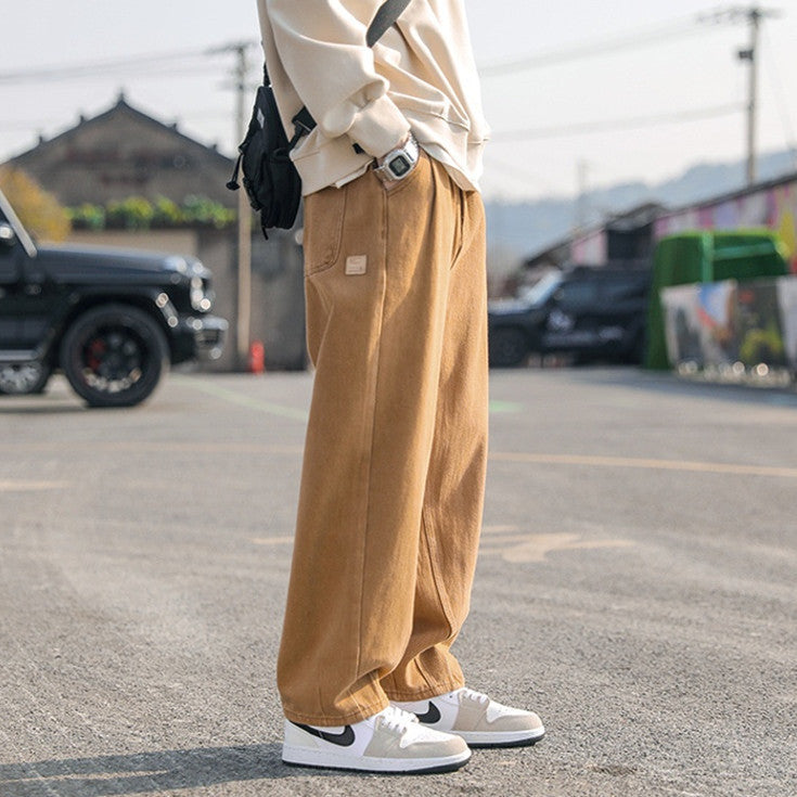 Cotton Pants Men's Casual Straight-leg Pants