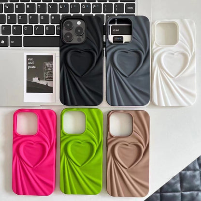 Creative Pleated Love Phone Case