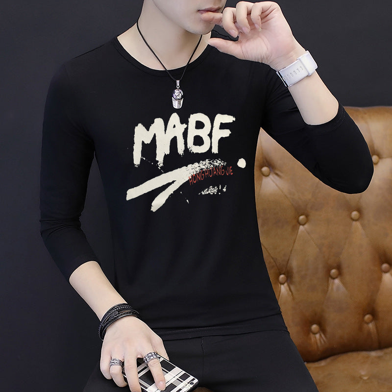 Long-sleeved Bottoming Autumn Clothes Korean Shirt T-shirt Men