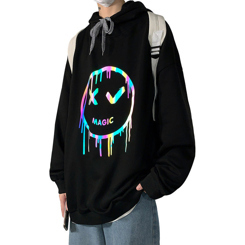 Casual trendy brand reflective hoodie