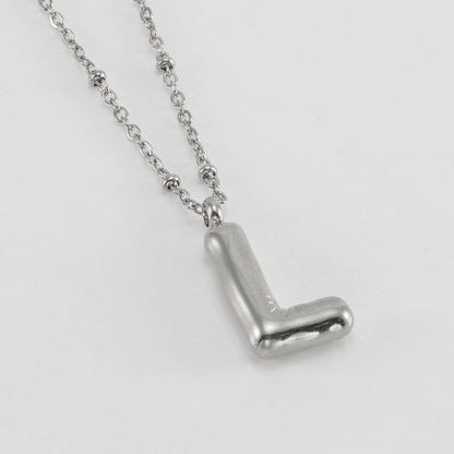 Women's Fashion Bubble Letter Pendant Letter Necklace