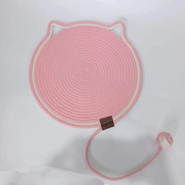 Braided Cotton Rope Cat Claw Mat Self Hi Ball One Piece Sleeping Mat Washable Anti Sticky Scratching Artifact Cat Scratching Mat Pet Products