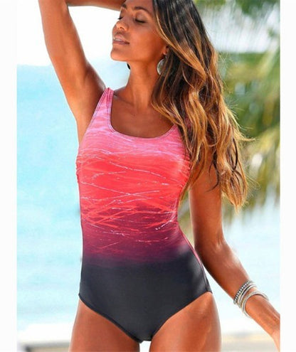 Big Size One Piece Swimwear Women Vintage High Top Swimwear Bandages Neck Bandage CRISS Back Can Sunbathe