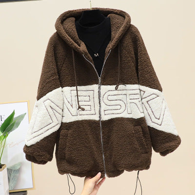 Fat MM Lazy Wind  Lamb Wool Coat Tide