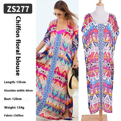 Beach Robe Bikini Swimsuit Blouse Long Dress