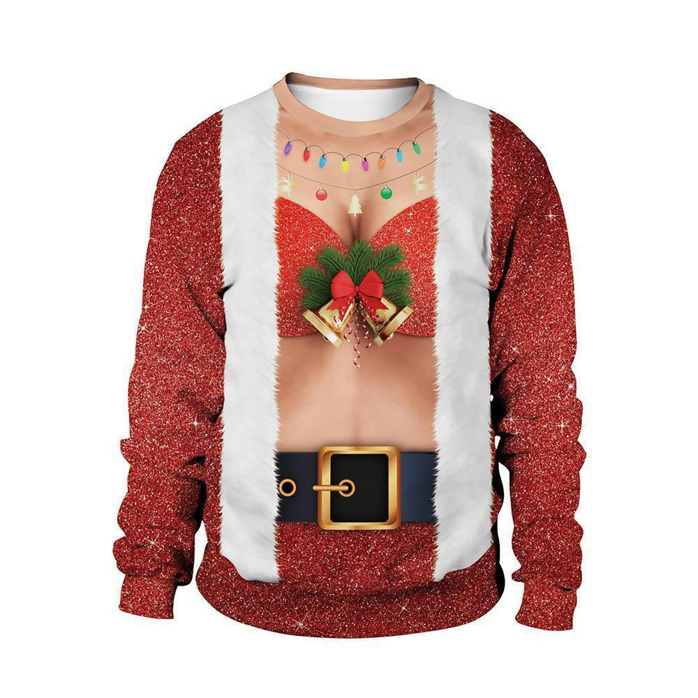 Christmas Printed Long Sleeve T-shirt Top